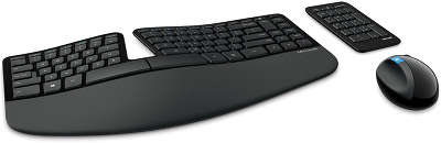 Комплект беспроводной Microsoft Retail Wireless Desktop Sculpt Ergonomic USB (L5V-00017)