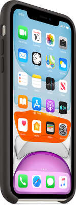 Силиконовый чехол для iPhone 11 Apple Silicone Case, Black [MWVU2ZM/A]