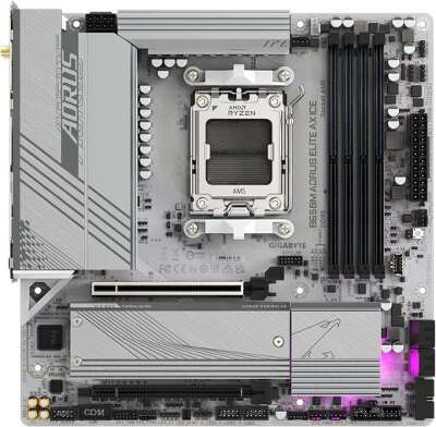 Материнская плата mATX LGAAM5 GIGABYTE B650M AORUS ELITE AX ICE