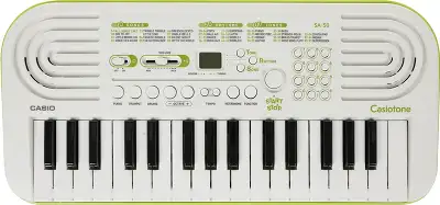 Синтезатор Casio SA-50 32клав. зеленый/белый