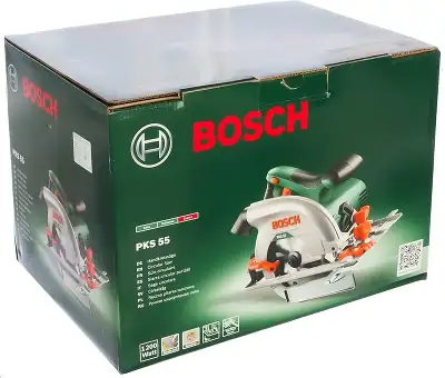 Циркулярная пила (дисковая) Bosch PKS 55 1200Вт (ручная) D диска.:160мм (0603500020)