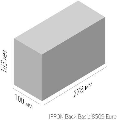Источник бесперебойного питания Ippon Back Basic 850S Euro 480Вт 850ВА черный