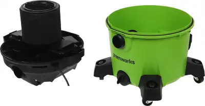 Строительный пылесос Greenworks G120WDV 1300Вт (уборка: сухая/сбор воды) зеленый