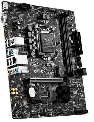 Материнская плата MSI H510M-A PRO Soc-1200 Intel H510 2xDDR4 mATX AC`97 8ch(7.1) GbLAN+VGA+HDMI