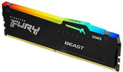 Память оперативная/ Kingston 8GB 5200MT/s DDR5 CL40 DIMM FURY Beast RGB XMP