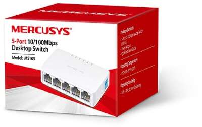 Mercusys MS105 Настольный коммутатор с 5 портами 10/100 Мбит/с