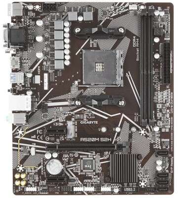 Gigabyte A520M S2H {Soc-AM4 AMD A520 2xDDR4 mATX AC`97 8ch(7.1) GbLAN RAID+VGA+DVI+HDMI}
