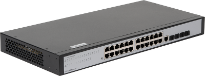 Управляемый коммутатор L2 NIKOMAX 24 Base-T 10/100/1000Mb/s портов, 4 SFP 1000Mb/s, 1 Console. 1U 19'', 220V