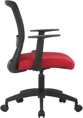 Кресло Cactus CS-MC333-BKRD черный сиденье темно-красный сетка/ткань низк.спин. крестов. пластик пластик черный