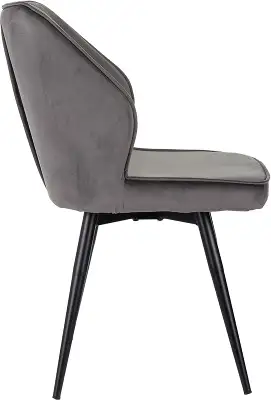 Стул для дома Бюрократ CH-K5_SP с повор.мех. т.серый Holland 18 металл черный на ножках (CH-K5_1/SP/HL18)