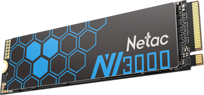 SSD накопитель Netac SSD NV3000 500GB PCIe 3 x4 M.2 2280 NVMe 3D NAND, R/W up to 3100/2100MB/s, IOPS(R4K) 200K/150K, TBW 300TB, with heat sink, 5y wty