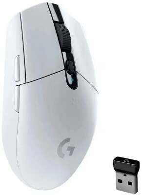 Мышь беспроводная игровая LOGITECH G304 LIGHTSPEED (Скорость света) белый (USB, 12000dpi, 6but) (910-005295)