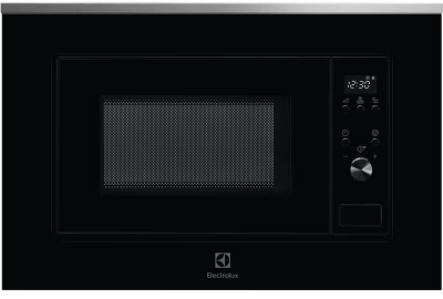 Встраиваемая микроволновая печь ELECTROLUX/ Встраиваемая микроволновая печь, объем 20 л., высота 380 мм, цвет черный/нерж.сталь