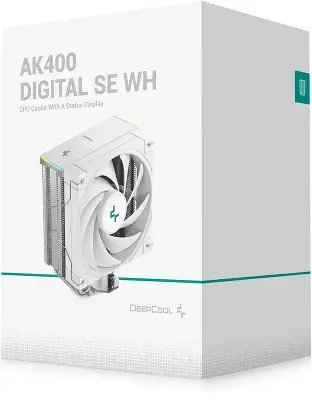 Устройство охлаждения(кулер) Deepcool AK400 Digital SE Wh ARGB Soc-AM5/AM4/1200/1700/1851 белый 4-pin 19-28dB Al+Cu LCD 220W 812gr Ret (R-AK400-WHADMN-GJD)