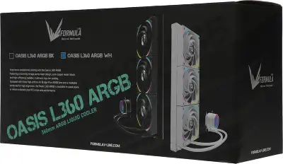 Система водяного охлаждения Formula Oasis L360 ARGB Soc-AM5/AM4/1200/2066/1700/1851 белый 4-pin 1-27dB Al+Cu 360W Ret (OASIS L360 ARGB WH)