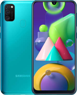 Смартфон Samsung SM-M215F Galaxy M21 64Гб Dual Sim LTE, бирюзовый (SM-M215FZGUSER)