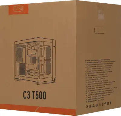 Корпус PcCooler C3 T500 BK черный без БП ATX 9x120mm 5x140mm 2xUSB3.0 audio bott PSU