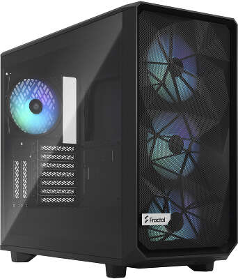 Корпус Fractal Design Meshify 2 RGB Black TG Light Tint, черный, EATX, Без БП (FD-C-MES2A-06)