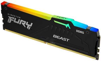 Модуль памяти Kingston 8GB DDR5 5600 DIMM FURY Beast Black RGB EXPO Non-ECC, 1RX16 36-38-38 1.25V 288-pin 16Gbit