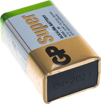 Элемент питания Крона GP Super GP1604AA21-5CRSBC1 G-TECH 6LR61 (1 шт в блистере)