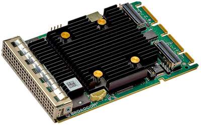 RAID-контроллер Broadcom 9562-16i SGL ( 05-50137-00 / 05-50137-00001 / 03-50137-00001) OCP 3.0, RAID 0,1,5,6,10,50,60, 16port (2 * int SFF8654), 8GB Cache, 3916ROC, RTL
