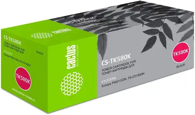 Картридж лазерный Cactus CS-TK580K TK-580K черный (3500стр.) для Kyocera FS-C5150DN/P6021 Ecosys