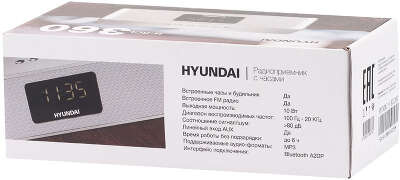 Радиобудильник Hyundai H-RCL360 белый LCD подсв:белая часы:цифровые FM