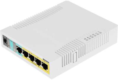 MikroTik RB260GSP (CSS106-1G-4P-1S) Коммутатор RouterBOARD 260GSP 1xSFP, 5x10/100/1000 Gigabit Ethernet, PoE with indoor case and power supply