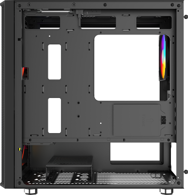 Корпус ПК без блока питания/ Case SAMA S30 Black, Midi-Tower, TG, 2x140mm + 1x120mm ARGB, 1xUSB 3.0 + 1xUSB 3.1 Type-C, mATX, mITX Black