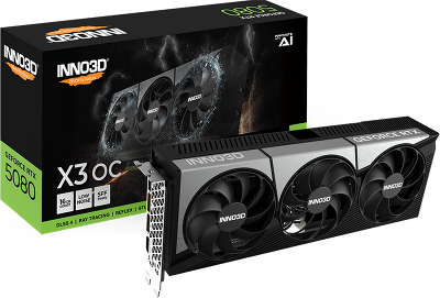 Видеокарта INNO3D RTX 5080 X3 OC//RTX5080, HDMI, DP*3, 16G,D7