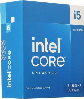 Процессор CPU Intel Core i5-14600KF (3.5GHz/24MB/14 cores) LGA1700 OEM, TDP 125W, max 192Gb DDR4-3200 DDR5-5600, CM8071504821014SRN42, 1 year