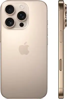 Смартфон Apple A3292 iPhone 16 Pro 1Tb бежевый титан моноблок 3G 4G 1Sim 6.3" 1206x2622 iOS 18 48Mpix 802.11 a/b/g/n/ac/ax/be NFC GPS Protect