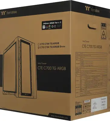 Корпус Thermaltake CTE C700 TG ARGB белый без БП ATX 12x120mm 8x140mm 2x200mm 2xUSB3.0 audio bott PSU