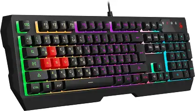 Клавиатура A4Tech Bloody B140N черный USB Multimedia for gamer LED (подставка для запястий) (B140N)