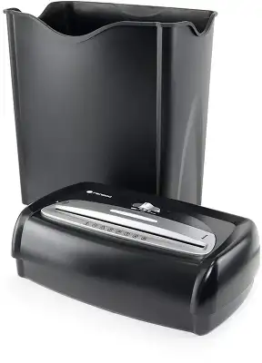 Уничтожитель документов ГЕЛЕОС УД15-2, DIN P-2 (2 ур-нь секр.), фрагмент 5,9 мм, 13 листов (70г/м2), пл. карты/скобы, 15 литров