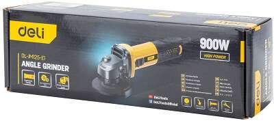 Угловая шлифмашина сетевая Deli DL-JM125-E1 (900Вт, 125мм, 12000об/мин, картон)