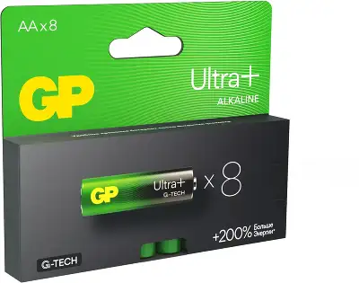 Комплект элементов питания AA GP Ultra Plus GP 15AUPA21-2CRB8 G-TECH (8 шт в упаковке)