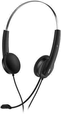 Гарнитура проводная GENIUS HS-220U black (USB, кабель 2,4м) (31710020402)