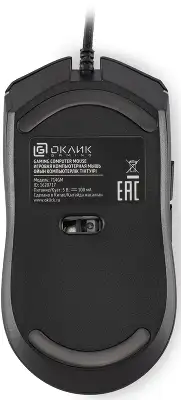 Мышь Оклик 714GM черный оптическая 7200dpi USB 6but (1620717)