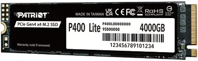 Накопитель SSD Patriot PCIe 4.0 x4 4TB P400LP4KGM28H P400 Lite M.2 2280