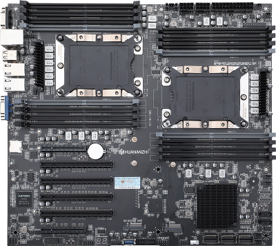 Материнская плата с процессором HUANANZHI X11D-16D DUAL, Socket3647(x2), Xeon Gold 6144 (x2), EATX, Retail, Socket3647(x2), 16xDDR4, PCIe3.0, 2xM.2, GLAN, 4xUSB2, 5xUSB3, VGA (HNZ-X11D-16D-DUAL-6144)