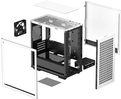 Корпус Deepcool CH370 WH, белый/черный, mATX, Без БП (R-CH370-WHNAM1-G-1)