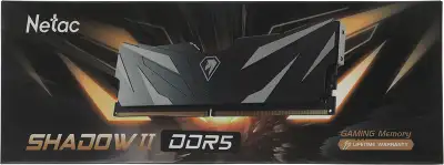 Память DDR5 16GB 5600MHz Netac NTSWD5P56SP-16K Shadow II RTL PC5-44800 CL46 DIMM ECC 288-pin 1.1В Intel с радиатором Ret