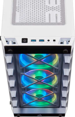 Корпус Corsair iCUE 465X RGB, белый, ATX, Без БП (CC-9011189-WW)