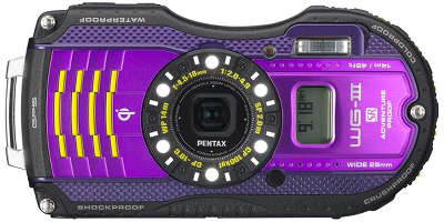 Цифровая фотокамера Pentax Optio WG-3 GPS чёрный с фиолетовыми вставками