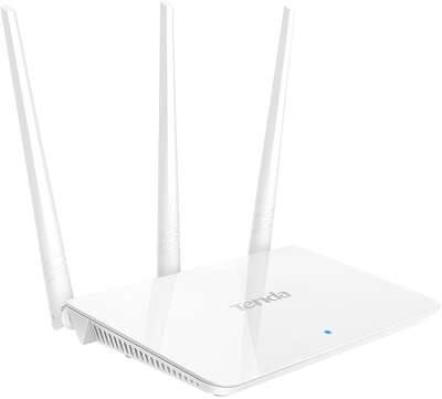 Маршрутизатор Tenda F3 Wi-Fi роутер N300 до 300 Мбит/с на 2,4 ГГц, 3x5dBi антенны, LAN 3x10/100 Мбит/с, WAN 1x10/100 Мбит/с