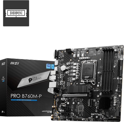 Материнская плата/ MB MSI INTEL B760 s1700, 4xDDR5(256GB), D-SUB/HDMI 2.1/DP, 1xPCIe 4.0x16, 2xPCIe 4.0, 1xLAN, 4xSATA 6Gb/s, 2xM.2, 1xUSB-C, 1xUSB 3.2, 4xUSB 2.0, 2xPS/2, mATX