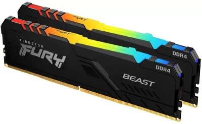 Kingston DDR4 DIMM 32GB Kit 2x16Gb KF432C16BB12AK2/32 PC4-25600, 3200MHz, CL16, RGB