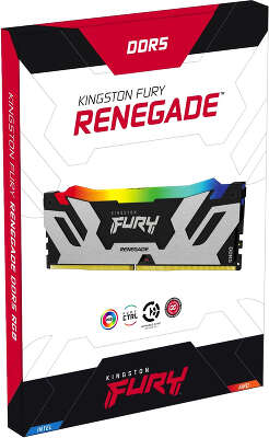 Память оперативная/ Kingston 32GB 6400MT/s DDR5 CL32 DIMM (Kit of 2) FURY Renegade RGB XMP
