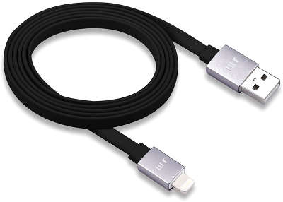 Кабель Just Mobile Lightning AluCable Flat, 1.2 м, Space Gray [DC-268GY]